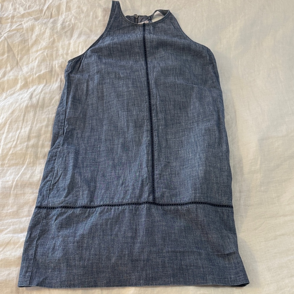Short chambray A-line halter dress, GAP,  ladies size 2